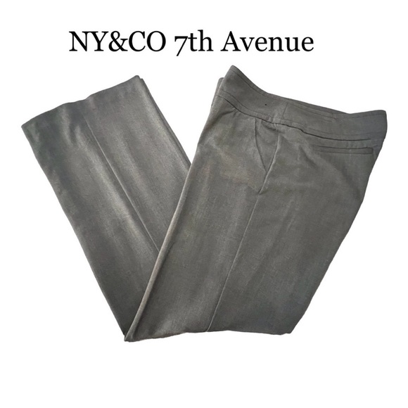 NY&Co 7th Ave Plaid Flare Leg Pants - Size 12- Tall-Gently Worn OFFERS WELCOME‼️ - Picture 7 of 8